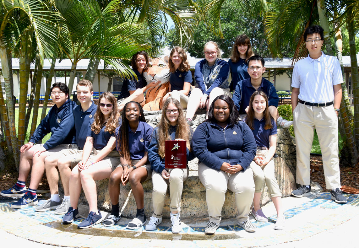 One in 4 Million! <p>For three years, Holy Trinity Episcopal Academy music students have used Breezin’ Thru Theory to help them develop their music reading skills. Teaching concepts such as note and rhythm reading, and meter and scale constructions, it helps teach students the language of music, enabling them to be better performers of music.</p>
<p>Choral student Alyse Hendrix recently submitted the 4 millionth drill in Breezin’ Thru’s history. Alyse and her fellow choristers submit weekly drills to their instructor, Mrs. Lorie Wacaster. They were all awarded this group plaque to commemorate their participation in reaching this incredible 4,000,000 milestone. They personally have completed well over 2000 drills this year with an average score of 97%! How fantastic is that. Congratulations! </p>